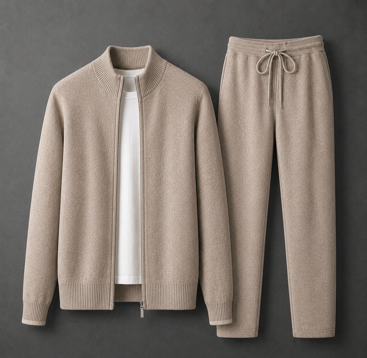 Thassos Cashmere Knit Tracksuit Set